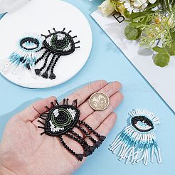4 pieza de 2 estilos de hilo de bordar con rhinestone de fibra y vidrio para planchar o coser.&nbsp;PATC-GF0002-03