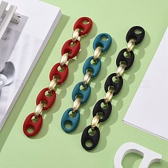 Catene di chicchi di caffè in acrilico verniciato a spruzzo a mano in plastica ccb e gommato&nbsp;AJEW-JB00876