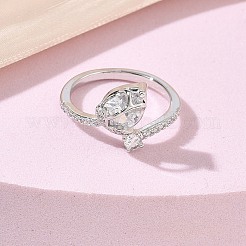 Polsini aperti in ottone con micro pavé di zirconi&nbsp;CU-CBAEC29-08P