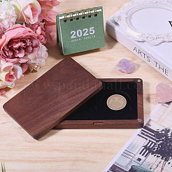 Деревянные коробки для упаковки монет с 2 отделением CON-WH0110-020