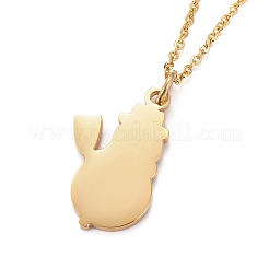 Colliers pendentifs en acier inoxydable 304 avec placage ionique (IP)&nbsp;NJEW-Z008-03G