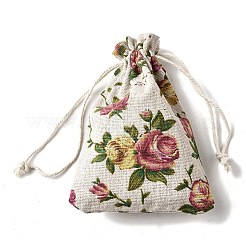 12 Stück 12 Stile Valentinstag bedruckte rechteckige Sackleinen-Verpackungsbeutel&nbsp;X1-ABAG-U006-02B