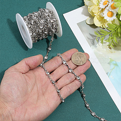 4ヤードの合金ラインストーンリンクチェーン  フラットラウンド  プラチナ  13x7x4mm&nbsp;LCHA-PH0001-02P
