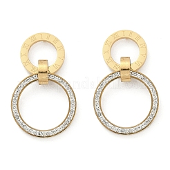 Boucles d'oreilles à tige en acier inoxydable 304 et argile polymère&nbsp;EJEW-V004-04G