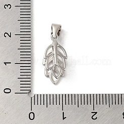 Покрытие стойки с родиевым покрытием 925 скоба для ледорубов из стерлингового серебра STER-NH0001-19P