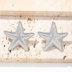 Латунные серьги-гвоздики для женщин&nbsp;EJEW-U036-01P-02