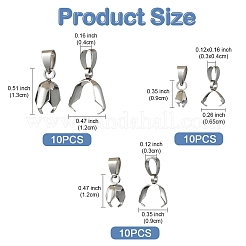 30 шт. 3 стиля 304 нержавеющая сталь скобы для колки льда STAS-YW0001-92