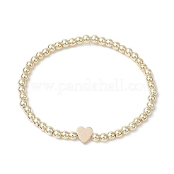 Braccialetti elastici con perline di ematite sintetica non magnetica elettroplaccata per le donne&nbsp;BJEW-JB11504-04