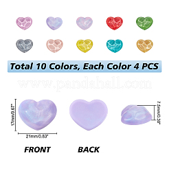 Cabochon in resina trasparente 40 pz 10 colori&nbsp;CRES-PH0003-42