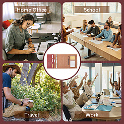Funda para cuaderno recargable de piel sintética con correa elástica y cierre metálico.&nbsp;AJEW-WH20006-565B