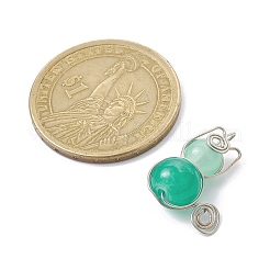 Pendentifs en perles de verre imitation jade&nbsp;PALLOY-JF02479-04