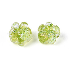 Нити из фольгированных бусин лэмпворк ручной работы FOIL-T008-06G