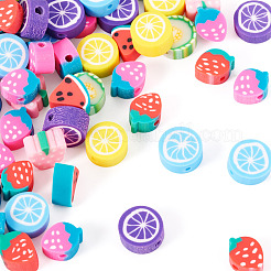 3 нитка 3 цвета бусины из полимерной глины ручной работы&nbsp;CLAY-TA0001-85