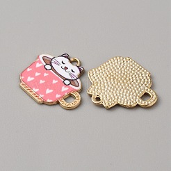 Pendentifs d'émail en alliage&nbsp;ENAM-WH0061-30D