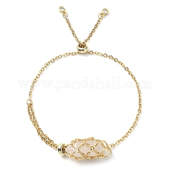 Браслеты-слайдеры из натуральных смешанных драгоценных камней BJEW-JB09902