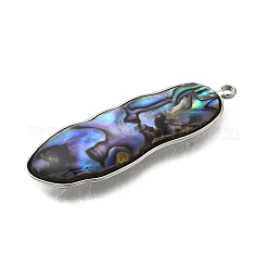 Подвески из натуральной ракушки пауа из нержавеющей стали 304 STAS-Z125-01C-P