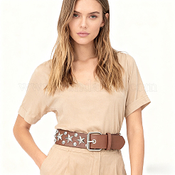 Ceintures à chaîne en cuir PU avec rivets en alliage étoile&nbsp;DIY-WH20007-291C