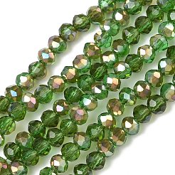 Стеклянные бусины с гальваническим покрытием &nbsp;EGLA-A034-T4mm-J05