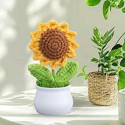 1 Stück Sonnenblumengarn und PVC-Displaydekoration&nbsp;DJEW-SC0001-19