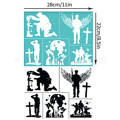 Самоклеящийся трафарет для шелкографии DIY-WH0338-345