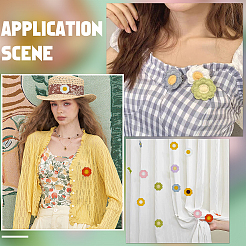 24 шт. 8-х цветные полиэстеровые железные булавки для лацканов одежды рюкзака&nbsp;JEWB-FG0001-56