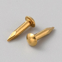 100 Stück Möbelnagelnägel aus Messing mit rundem Ende&nbsp;KK-WH0056-74