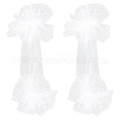 Полиэстеровая кружевная ткань с пластиковыми рукавами AJEW-WH20009-45