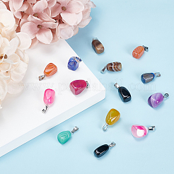 Подвески из натурального полосатого агата / полосатого агата G-GA0001-03