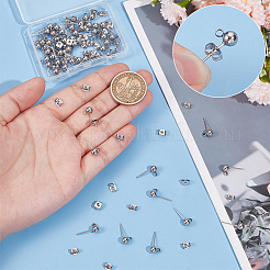 Фурнитура для сережек-гвоздиков из нержавеющей стали 304 STAS-UN0015-57B