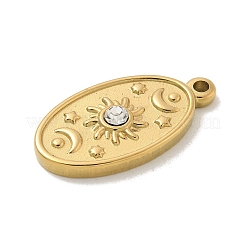 Подвески из нержавеющей стали 304 со стразами&nbsp;STAS-I322-46G