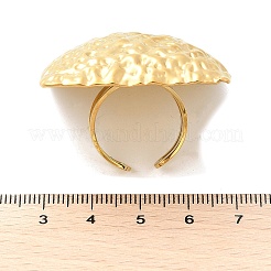 Текстурированные квадратные открытые манжеты из нержавеющей стали 304 для женщин&nbsp;RJEW-U039-04G