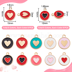 60шт 10 стиля сплава эмалевые подвески&nbsp;ENAM-PH0002-84