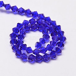 Chapelets de perles en verre bicone d'imitation de cristal autrichien&nbsp;GLAA-F029-3x3mm-06