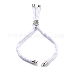 Pulseras de plata con cordón de nailon retorcido&nbsp;DIY-B066-03P-23