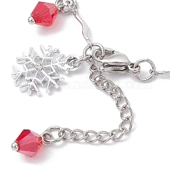 Браслеты с подвесками из нержавеющей стали и сплава 304 со стразами BJEW-JB12447-03