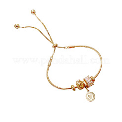 Bracelets coulissants en laiton et zircone cubique à chaîne serpent&nbsp;FS-WG3194C-01