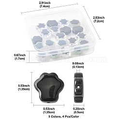 20шт 5 цвета стеклянные бусины&nbsp;GLAA-FS0002-53