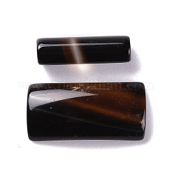 Натуральные окрашенные и нагретые бусины из черного агата G-M379-04