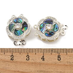 Латунные микро проложить кубического циркония ящик с застежками KK-U037-39P