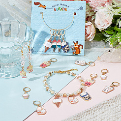 Подвесные маркеры петель из сплава эмали HJEW-AB00208