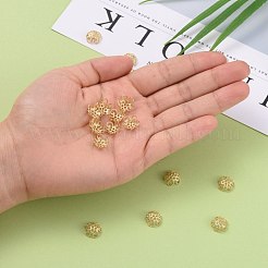 Цветочные латунные причудливые бусины KK-P032-01-NR