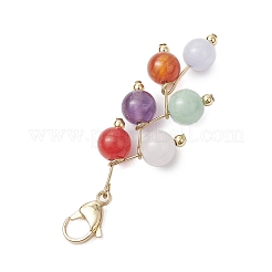 Colgantes de amatista natural redonda&nbsp;HJEW-JM02693-02