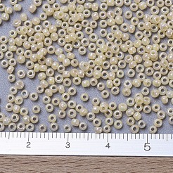 MIYUKIラウンドロカイユビーズ  日本製シードビーズ  11/0  （rr487)不透明な梨セイロンab  11/0  2x1.3mm  穴：0.8mm  約5500個/50g&nbsp;SEED-X0054-RR0487