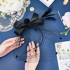 Сетчатая вуаль из марли с заколкой-аллигатором&nbsp;AJEW-WH20018-97A