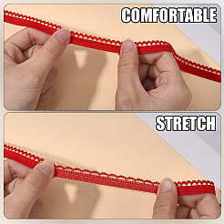 20 м полиэстеровая эластичная лента с цветочным краем&nbsp;OCOR-GF0005-53C