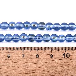 Transparentes perles de verre de galvanoplastie brins&nbsp;EGLA-Q132-6MM-01A-16