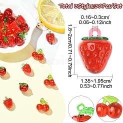 30шт 3 стиля прозрачные акриловые подвески&nbsp;OACR-YW0003-48