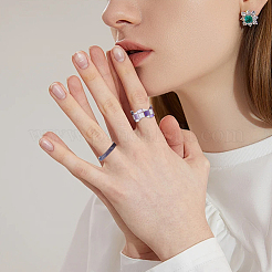 3 стиль кольца из смолы и акрила для женщин RJEW-SC0001-23