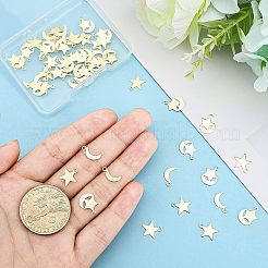 60pcs 3 breloques en laiton de style&nbsp;KK-FH0004-21