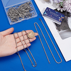 12 шт. набор из цепочек-коробок из нержавеющей стали 201&nbsp;NJEW-SC0001-16